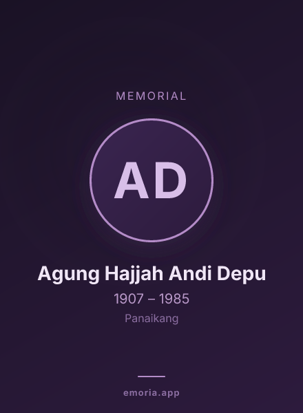 Memorial portrait of Agung Hajjah Andi Depu