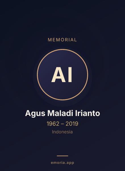 Memorial portrait of Agus Maladi Irianto