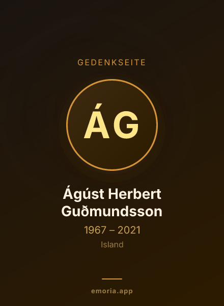 Gedenkportrait von Ágúst Herbert Guðmundsson