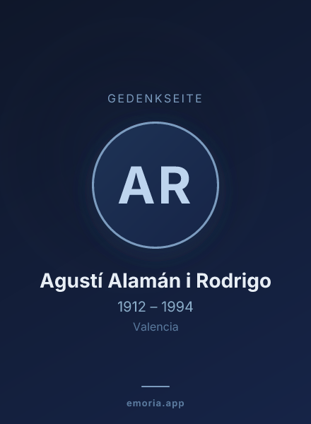 Gedenkportrait von Agustí Alamán i Rodrigo