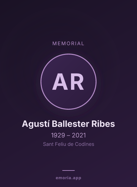 Memorial portrait of Agustí Ballester Ribes