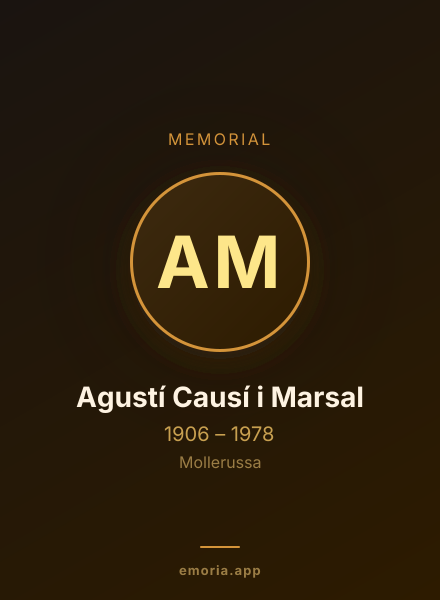 Memorial portrait of Agustí Causí i Marsal