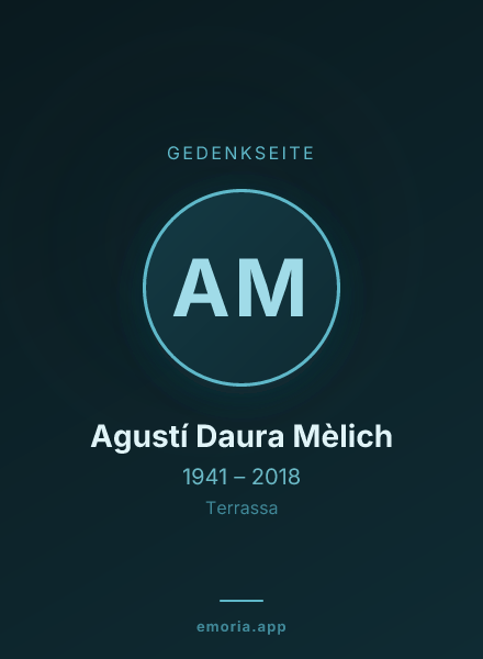 Gedenkportrait von Agustí Daura Mèlich