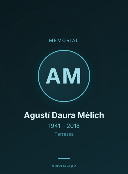 Memorial portrait of Agustí Daura Mèlich