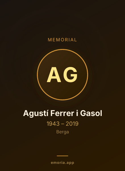 Memorial portrait of Agustí Ferrer i Gasol