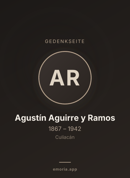 Gedenkportrait von Agustín Aguirre y Ramos