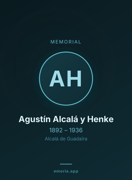 Memorial portrait of Agustín Alcalá y Henke