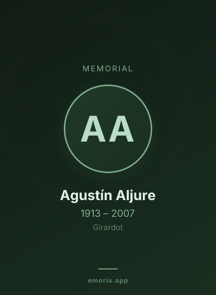 Memorial portrait of Agustín Aljure
