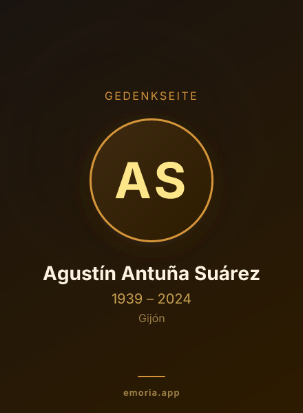 Gedenkportrait von Agustín Antuña Suárez