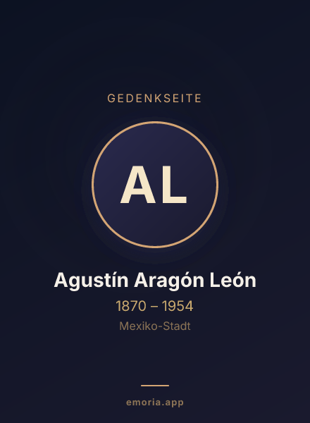 Gedenkportrait von Agustín Aragón León
