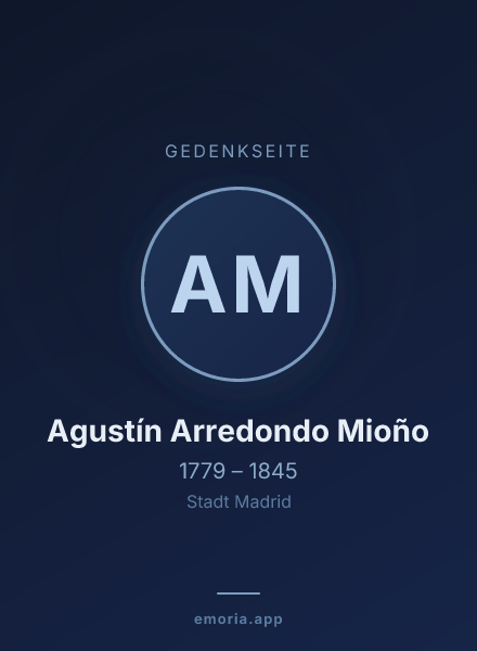 Gedenkportrait von Agustín Arredondo Mioño