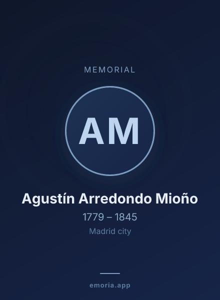 Memorial portrait of Agustín Arredondo Mioño