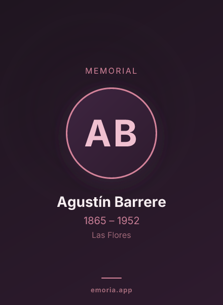 Memorial portrait of Agustín Barrere