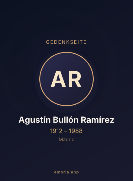 Gedenkportrait von Agustín Bullón Ramírez