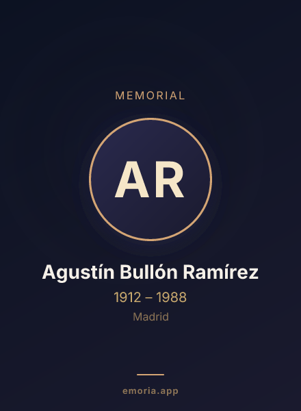 Memorial portrait of Agustín Bullón Ramírez