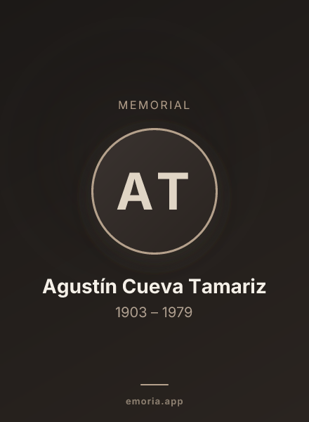 Memorial portrait of Agustín Cueva Tamariz