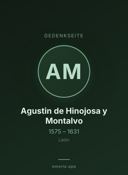 Gedenkportrait von Agustin de Hinojosa y Montalvo