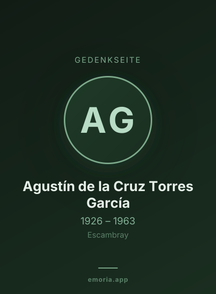 Gedenkportrait von Agustín de la Cruz Torres García