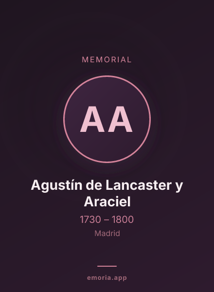 Memorial portrait of Agustín de Lancaster y Araciel