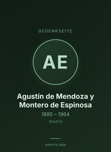 Gedenkportrait von Agustín de Mendoza y Montero de Espinosa