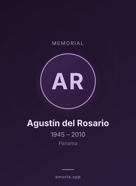 Memorial portrait of Agustín del Rosario