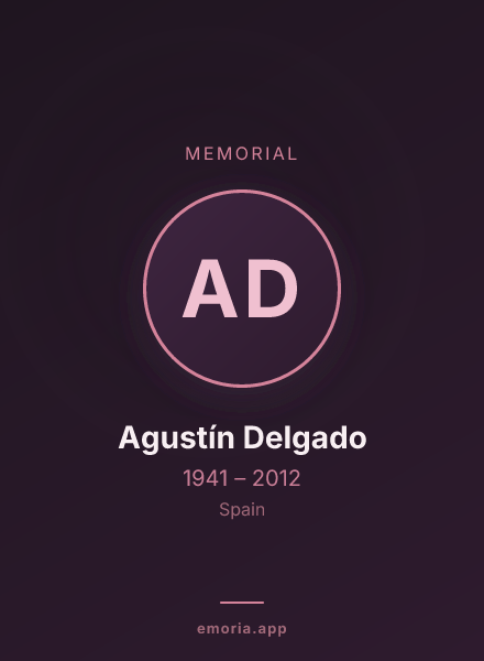 Memorial portrait of Agustín Delgado