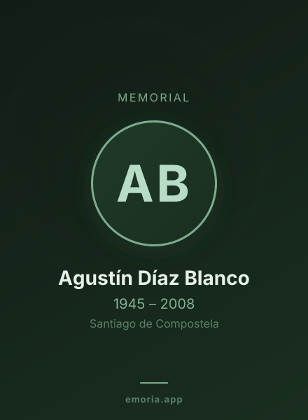Memorial portrait of Agustín Díaz Blanco