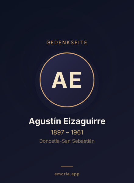 Gedenkportrait von Agustín Eizaguirre