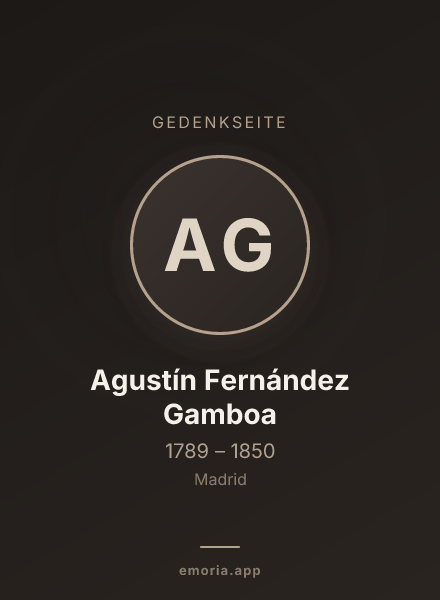 Gedenkportrait von Agustín Fernández Gamboa