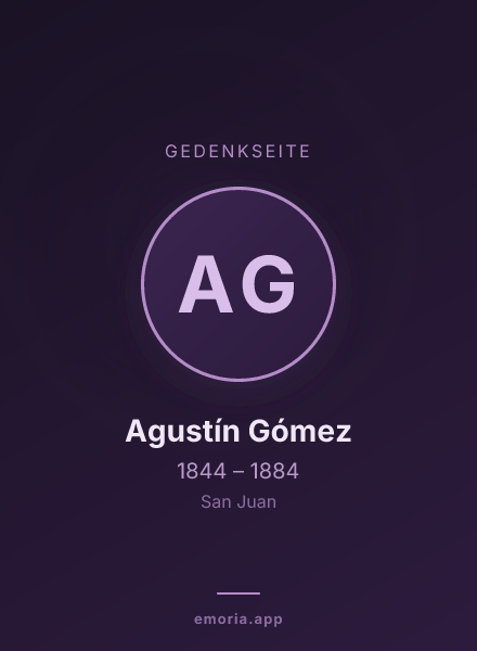 Gedenkportrait von Agustín Gómez