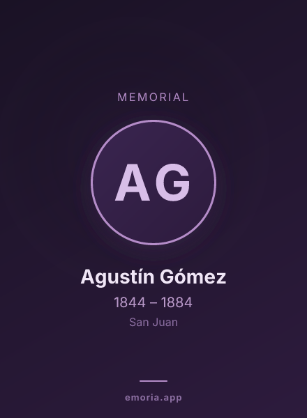 Memorial portrait of Agustín Gómez