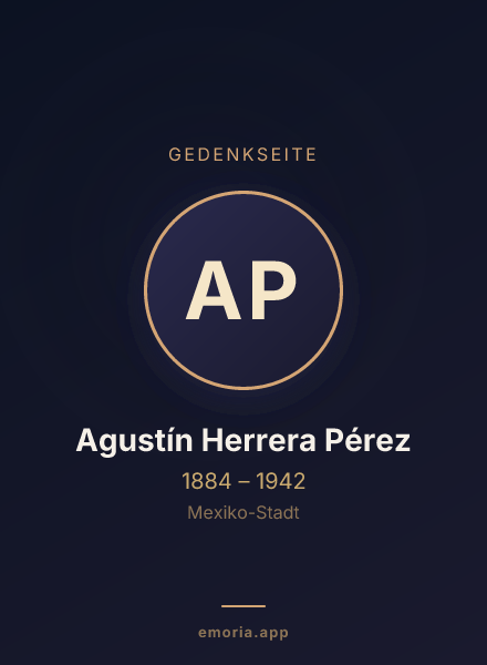 Gedenkportrait von Agustín Herrera Pérez