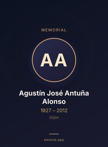 Memorial portrait of Agustín José Antuña Alonso