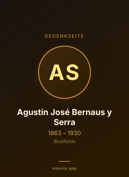 Gedenkportrait von Agustín José Bernaus y Serra
