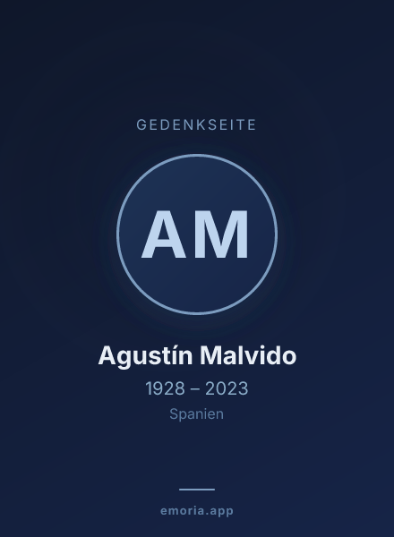 Gedenkportrait von Agustín Malvido