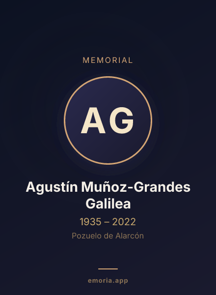 Memorial portrait of Agustín Muñoz-Grandes Galilea