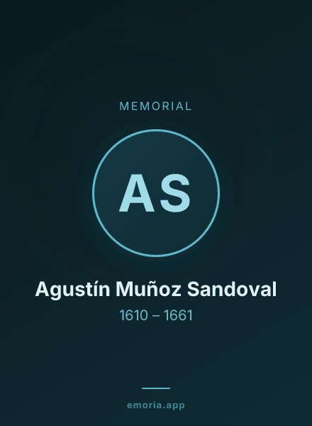 Memorial portrait of Agustín Muñoz Sandoval