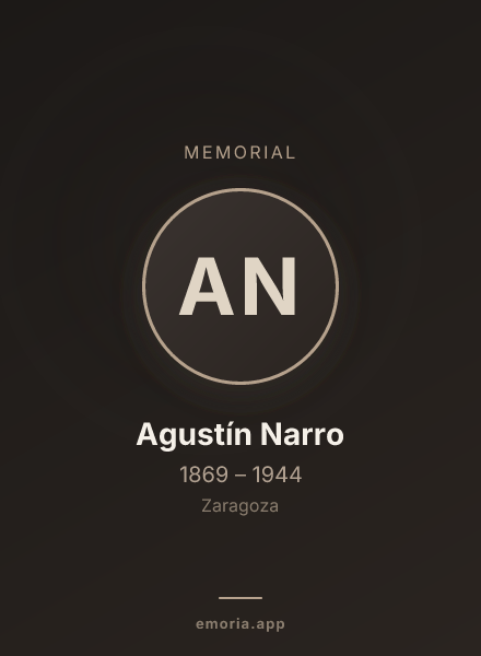 Memorial portrait of Agustín Narro