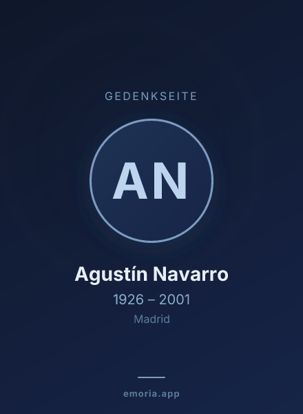 Gedenkportrait von Agustín Navarro