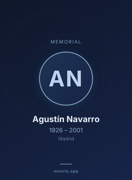 Memorial portrait of Agustín Navarro