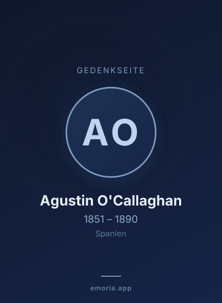 Gedenkportrait von Agustin O'Callaghan