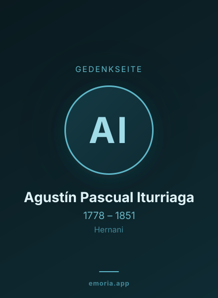 Gedenkportrait von Agustín Pascual Iturriaga