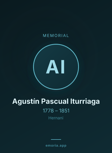 Memorial portrait of Agustín Pascual Iturriaga