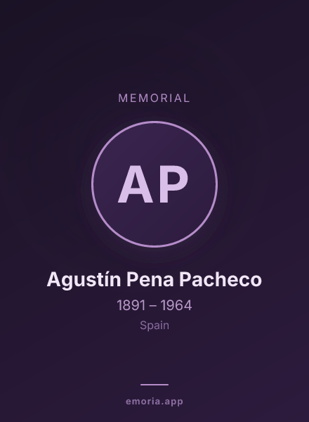 Memorial portrait of Agustín Pena Pacheco