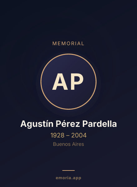 Memorial portrait of Agustín Pérez Pardella