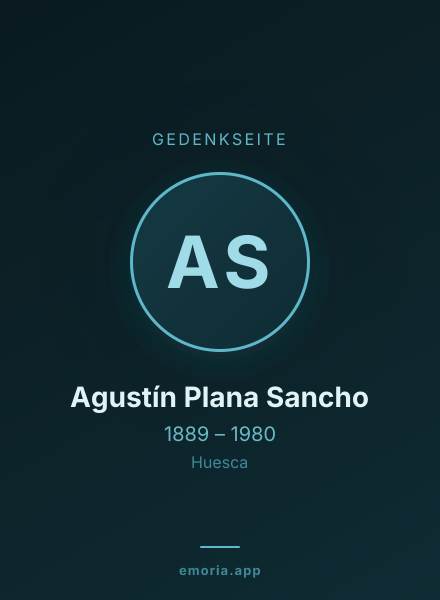 Gedenkportrait von Agustín Plana Sancho