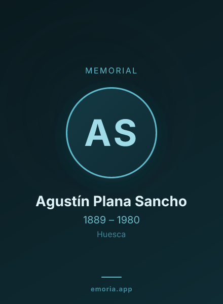 Memorial portrait of Agustín Plana Sancho