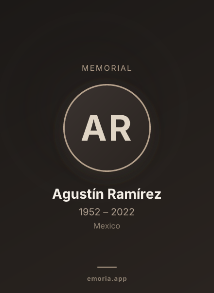 Memorial portrait of Agustín Ramírez