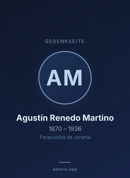 Gedenkportrait von Agustín Renedo Martino