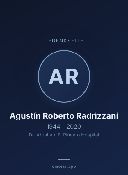 Gedenkportrait von Agustín Roberto Radrizzani